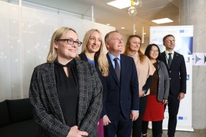 National Challenge Fund prize winners with EU Commissioner for Democracy, Justice, the Rule of Law and Consumer Protection, Michael McGrath
