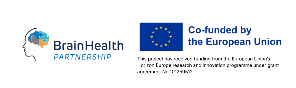 Logos of the EU Co-Fund and the Brain Health Partnership.